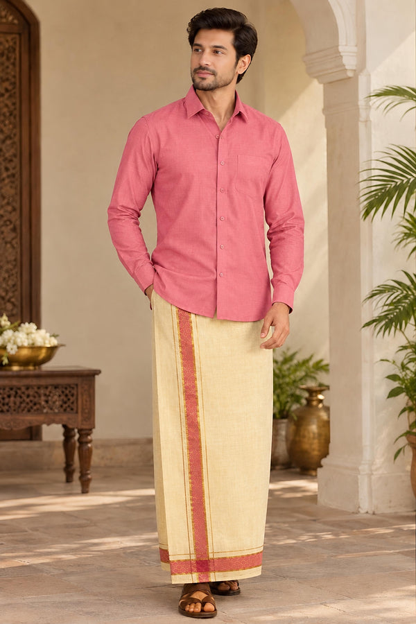 Ashwin Shirt and Vastee Set in Pink