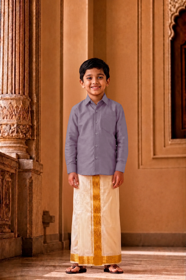 Silk Line Kids Shirt - Regular Fit - Iris Mauve (PDS-18)