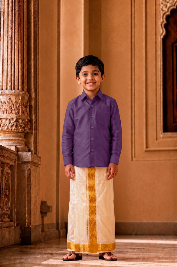 Silk Line Kids Shirt - Regular Fit - Amethyst Violet (2116)