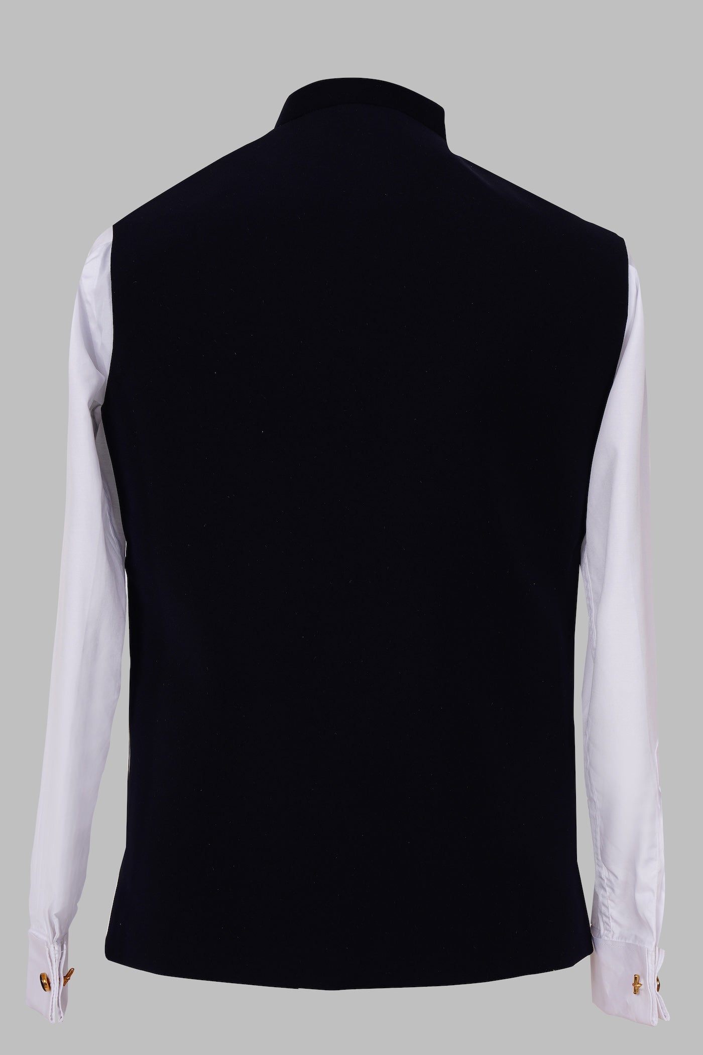 Black Nehru Jacket | Velvet Textured Festive Waistcoat
