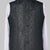 Black Floral Brocade Nehru Jacket for Men | Elegant Dark Ethnic Waistcoat