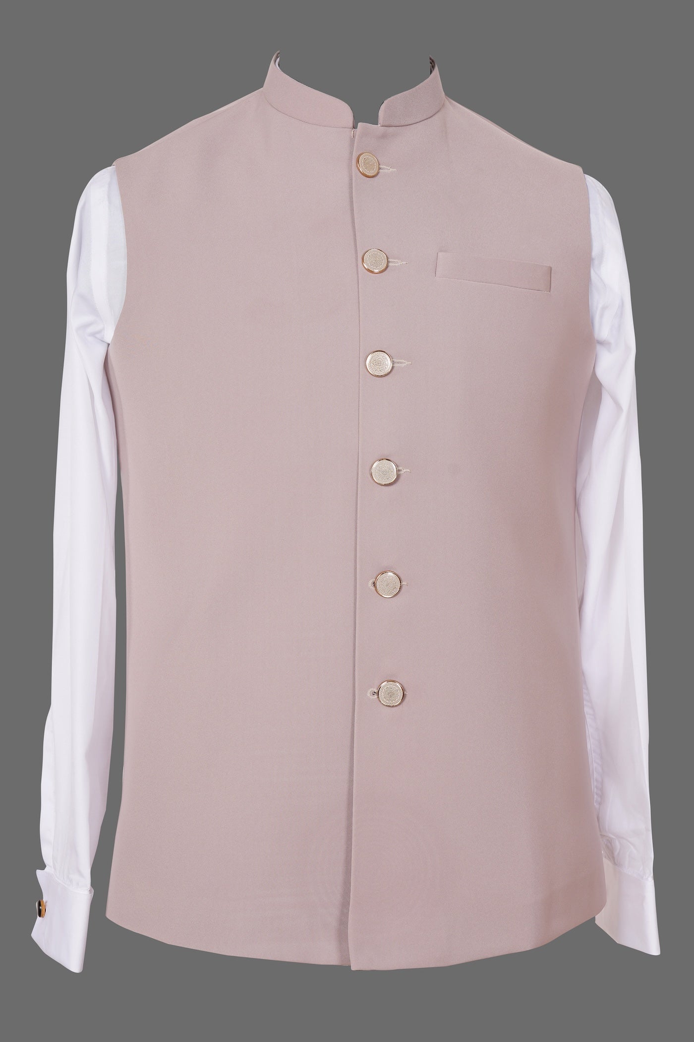 Light Pink Solid Nehru Jacket for Men | Premium Indian Ethnic Waistcoat