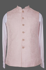Deep Plum Purple Brocade Nehru Jacket for Men | Luxurious Asian Ethnic Waistcoat