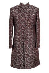 Maroon Paisley Embroidered Sherwani for Men – Premium Wedding & Festive Wear