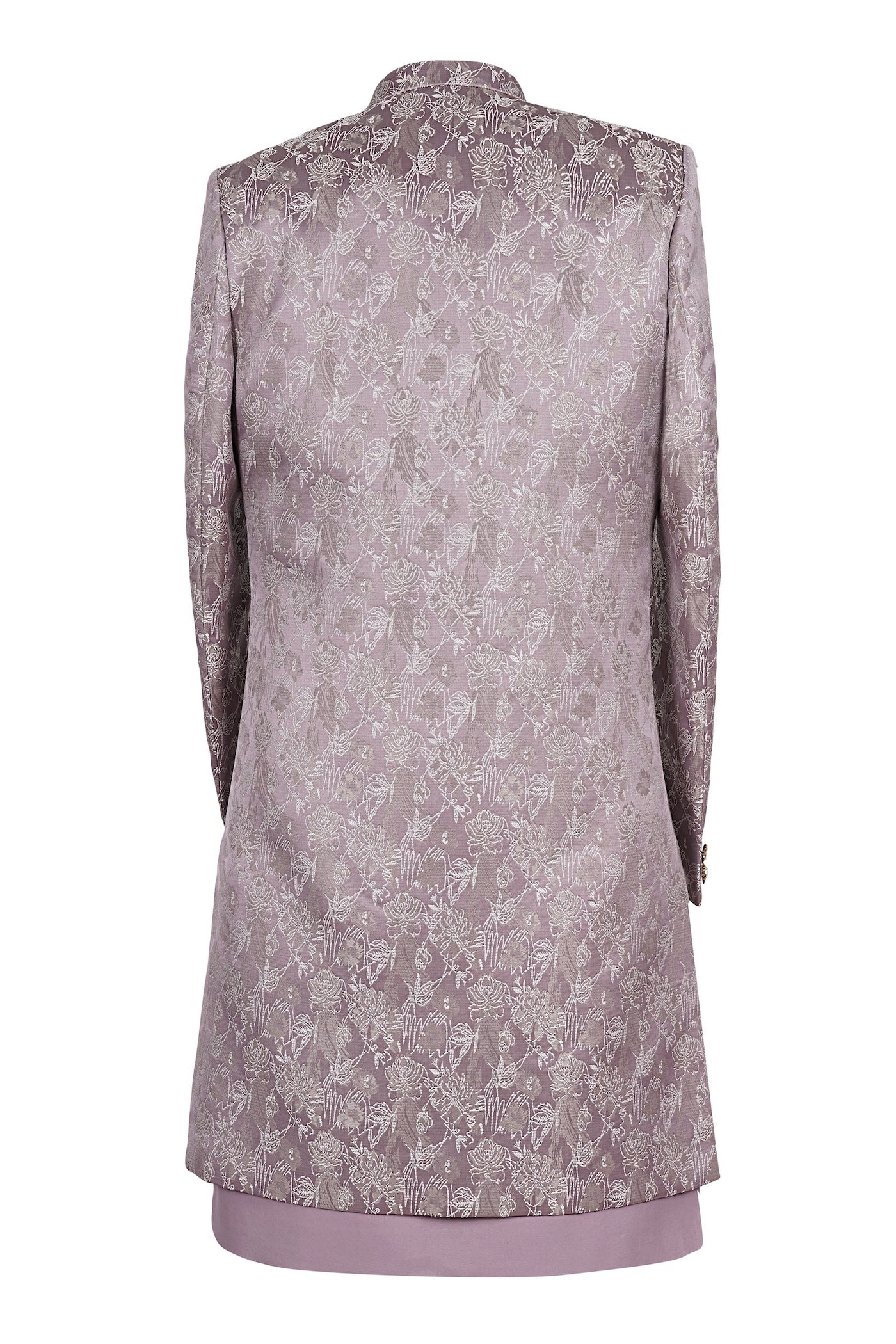 Lilac Floral Brocade Sherwani for Men | Wedding Groom