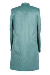 Teal Green Sequin Embroidered Sherwani for Men Wedding