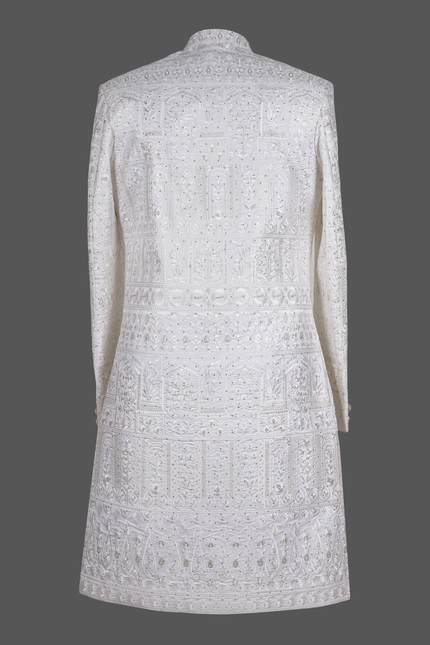 White Embroidered Sherwani for Men | Wedding Groom