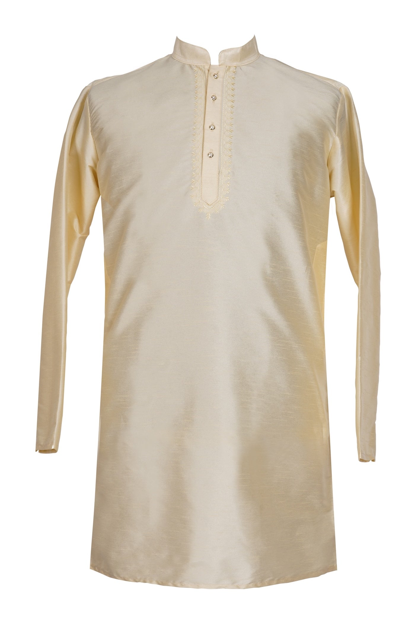 Ivory Silk Indo-Western Kurta Jacket for Men