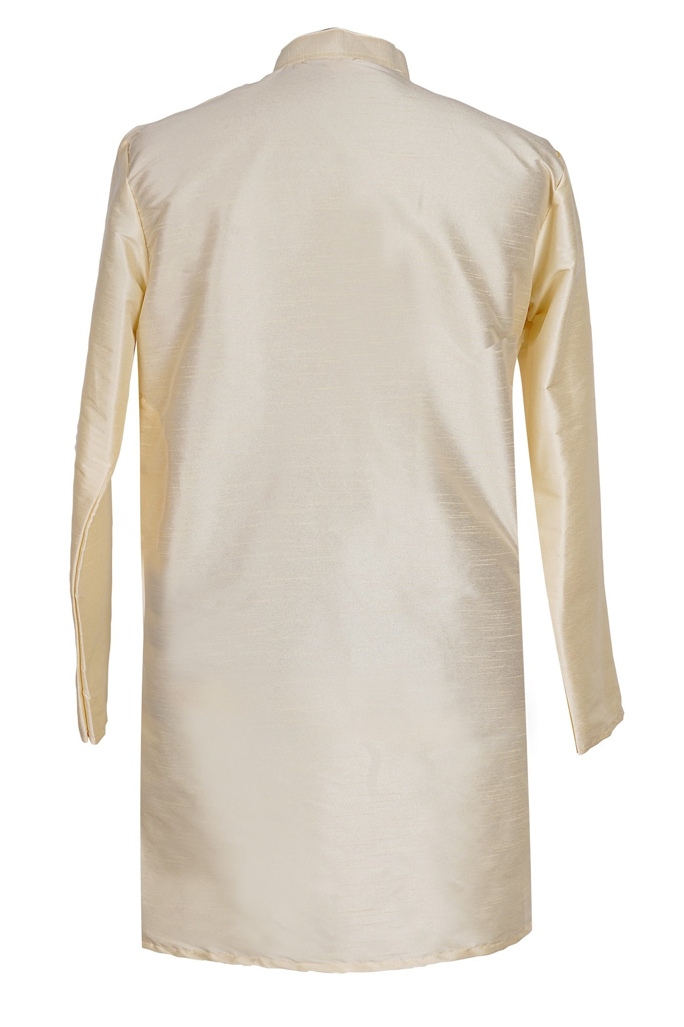 Ivory Silk Indo-Western Kurta Jacket for Men