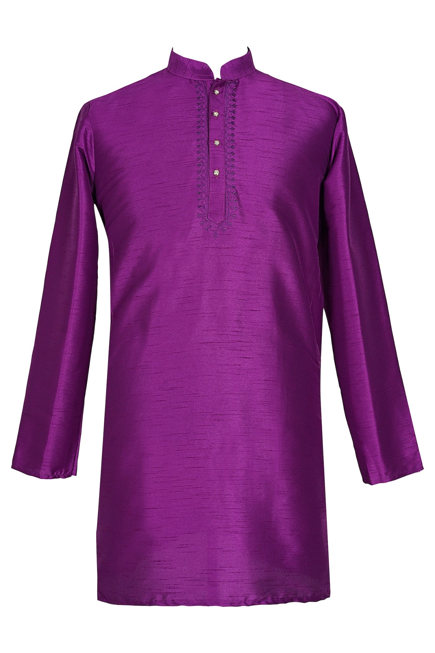Purple Silk Indo-Western Kurta Jacket for Men