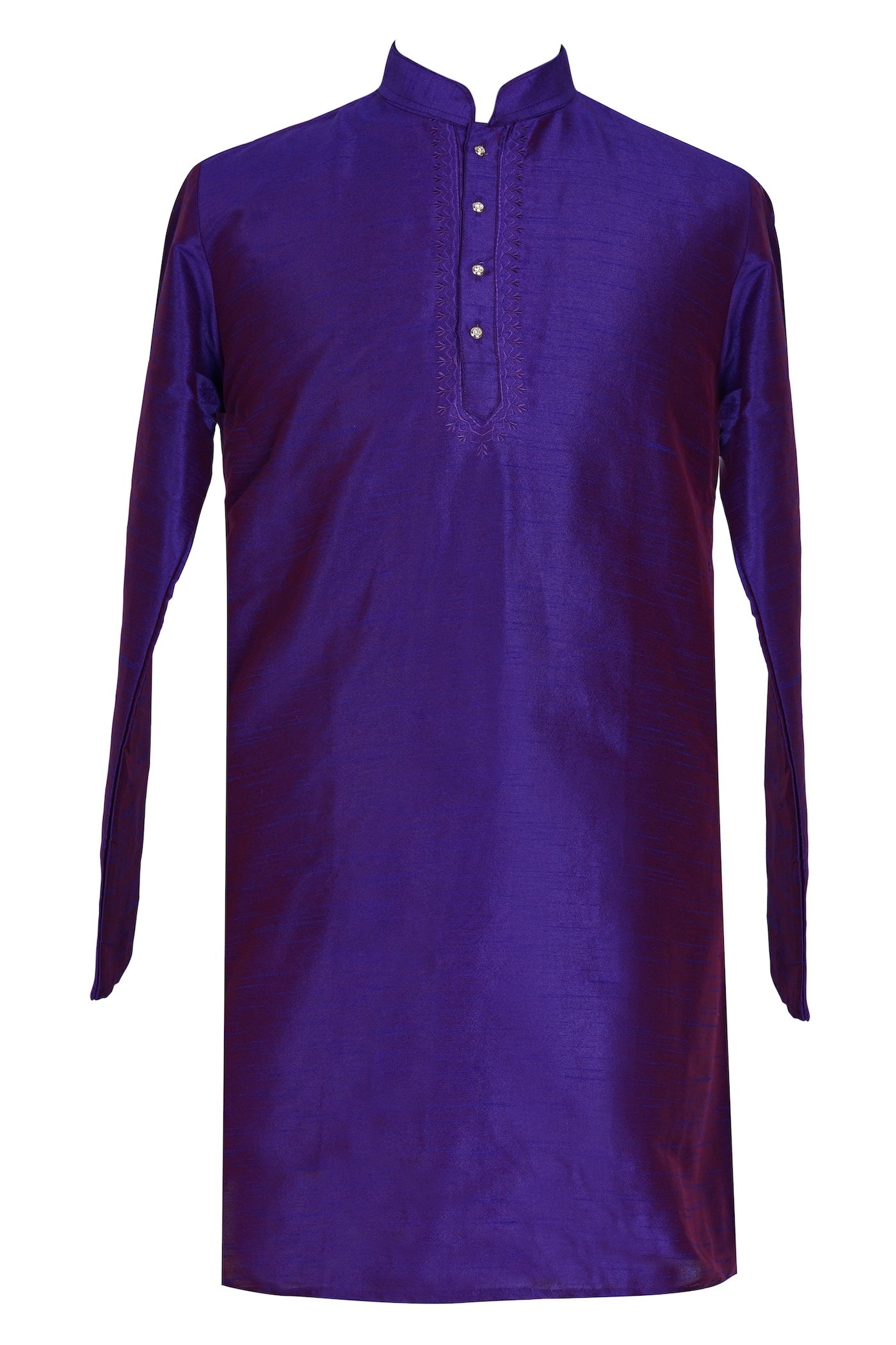Royal Purple Silk Indo-Western Kurta for Men