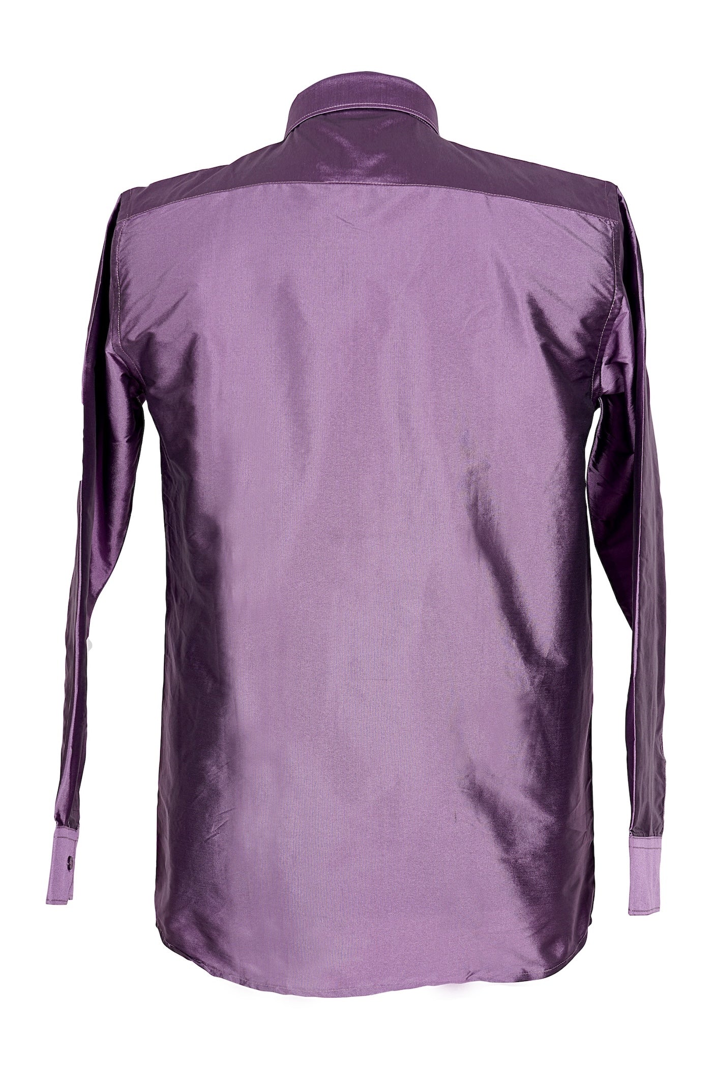 Lavender Purple Satin Shirt for Men | Indo-Western