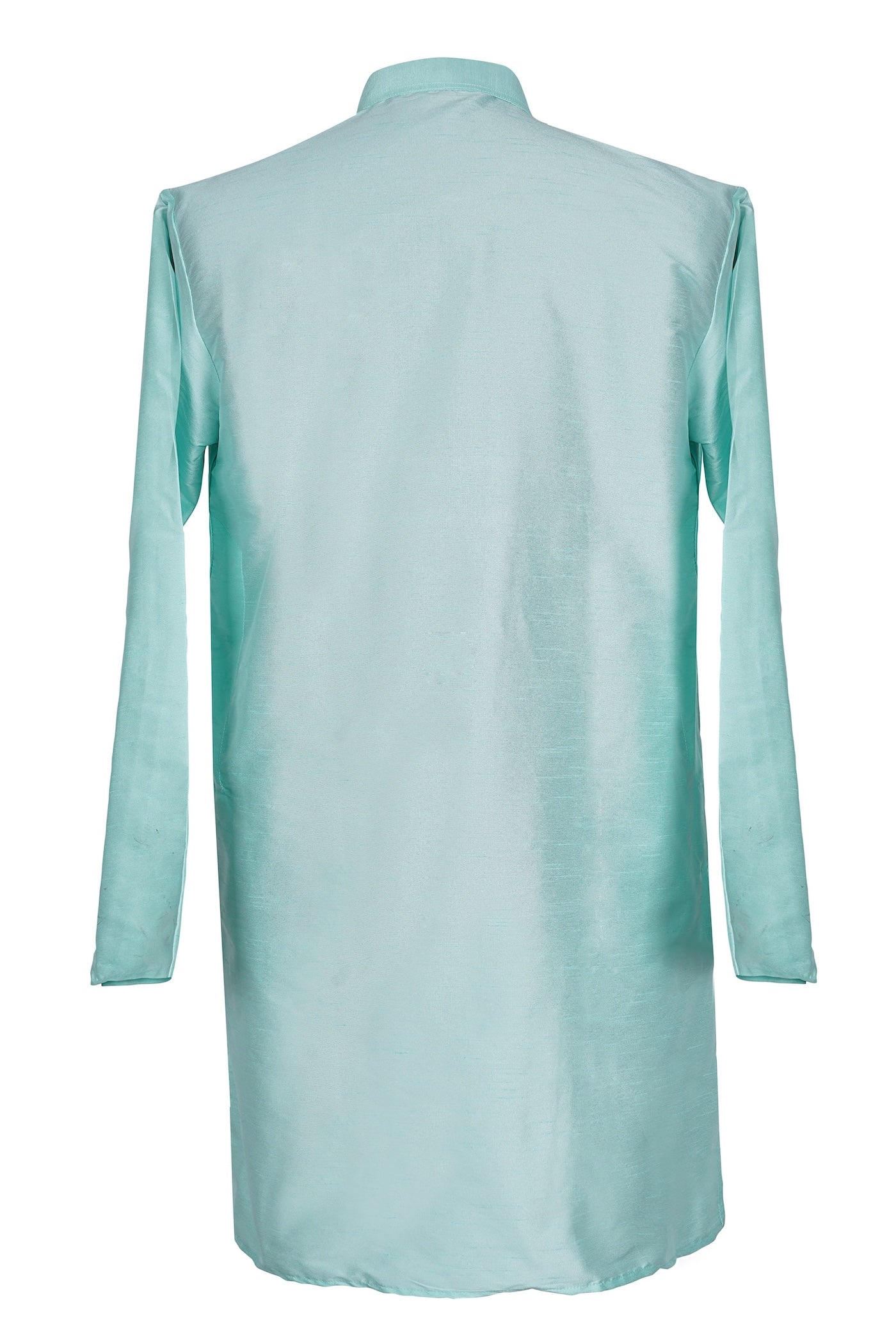 Mint Green Silk Kurta for Men | Indo-Western