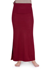 Maroon Red Saree Petticoat | Elastic Waist Maxi Underskirt