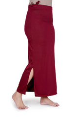 Maroon Red Saree Petticoat | Elastic Waist Maxi Underskirt