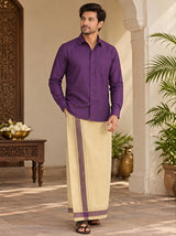 Ashwin Shirt and Vastee Set in Dark Purple