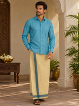 Ashwin Shirt and Vastee Set in Light Blue