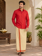 Ashwin Shirt and Vastee Set in Red