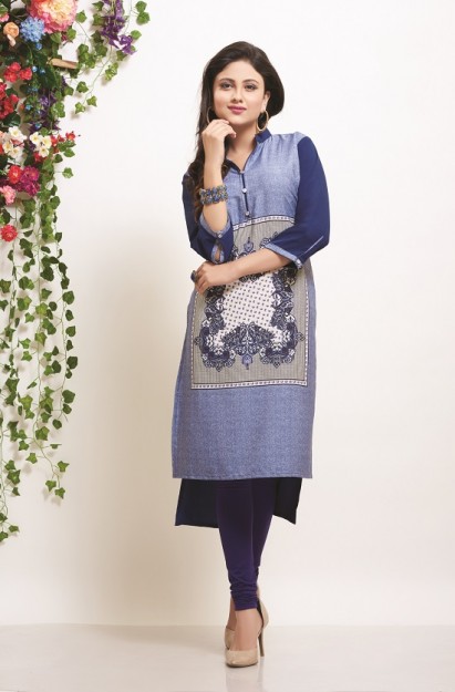 Ladies Cotton Blue Kurti Set at Latest Price, Manufacturer in Meerut