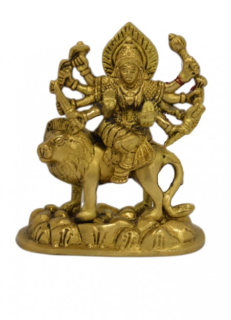 Brass goddess statue of Ambe Maa handicrafts 