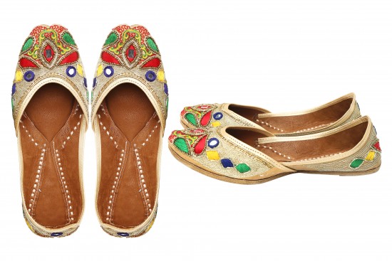 Jodhpuri Grey with Muliticolored Women's mojdi / Shoes