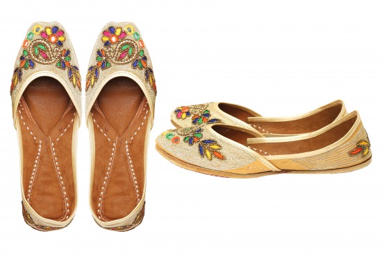 Jodhpuri Silver with Muliticolored Women's mojdi / Shoes