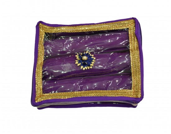 Traditional Purple Rectangle Bangle Box 