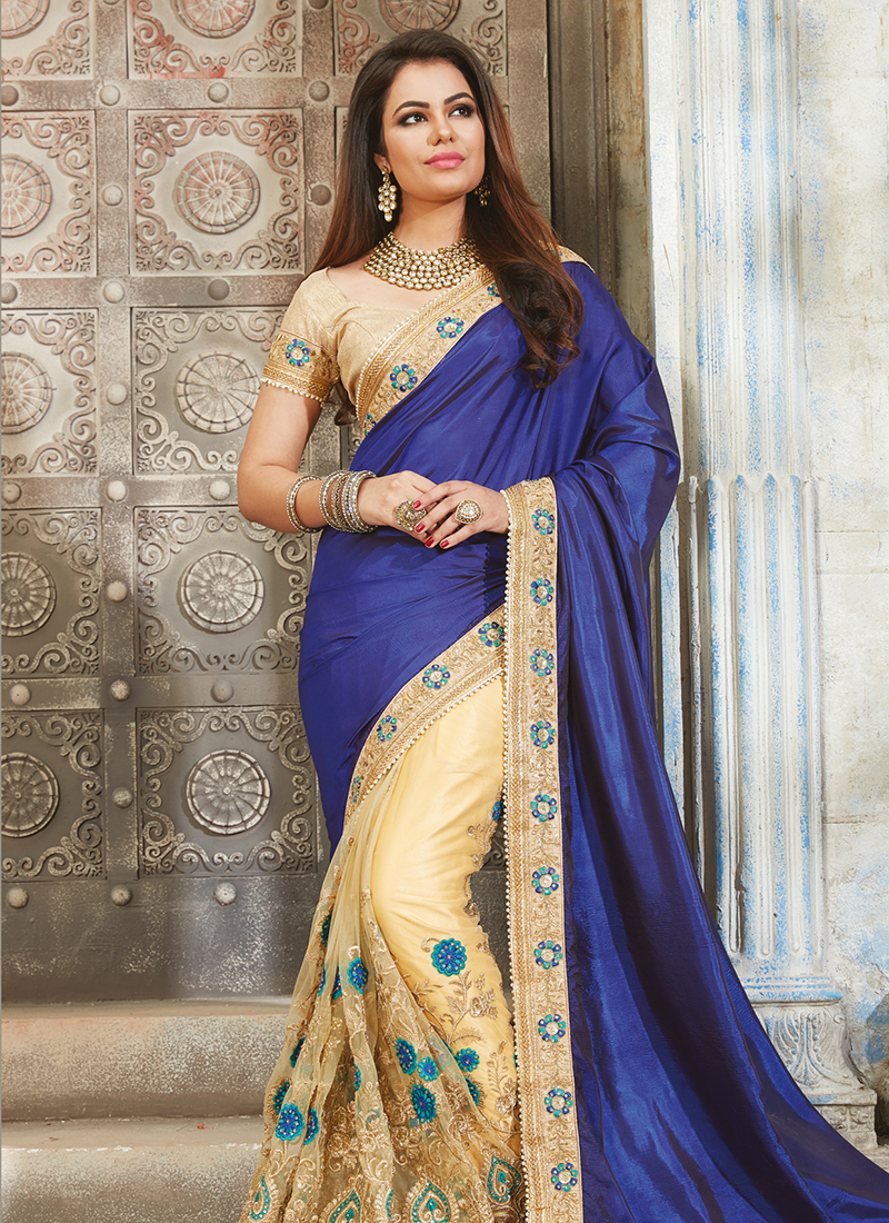 Buy Royal Blue Uppada Silk Saree For Women Online