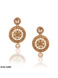 Golden Party Wear with Gold Plated Pearls Earrings
