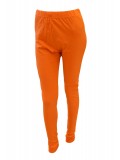 Orange Stretchable Cotton Leggings-Orange-XXXL