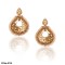 Antique Gold with White Pearls Earrings