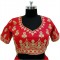 Red With Gold Thread Work Bridal Lehenga 