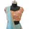 Pink & Light Blue With Gold Embroidery Lehenga 