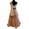 Off White & Light Peach With Embroidery Work Lehenga 