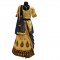 Cream & Navy Blue With Gold Embroidery Lehenga 
