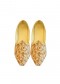 Cream Brocade With Gold Piping Mojdi/Shoes